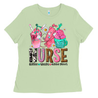 Matcha nurse coffee scrubs rubber gloves Ladies Tee - texasbilliewilder