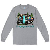 Heather Grey camping is intents Long Sleeve Tee - JahusDesignShop
