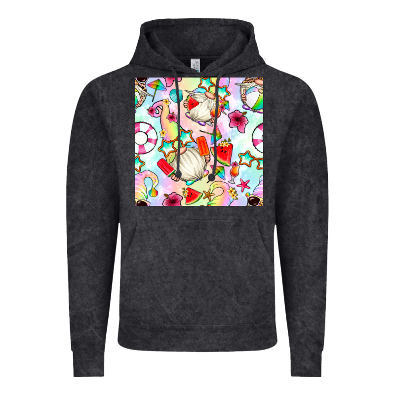 Summer Gnome Seamless Pattern Vintage Hoodie by BundleAndBundleShop | Teevron