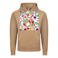 Vintage Coffee summer gnome seamless pattern Vintage Hoodie - BundleAndBundleShop