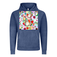 Vintage Denim summer gnome seamless pattern Vintage Hoodie - BundleAndBundleShop