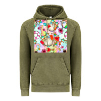 Vintage Olive summer gnome seamless pattern Vintage Hoodie - BundleAndBundleShop