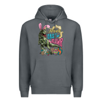 Rock Happy Easter Day T-rex Premium Hoodie - NancyCooperArtShop