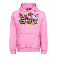 Fuchsia Pink mardi gras coffee cups Urban Hoodie - OliviaCreatesArt