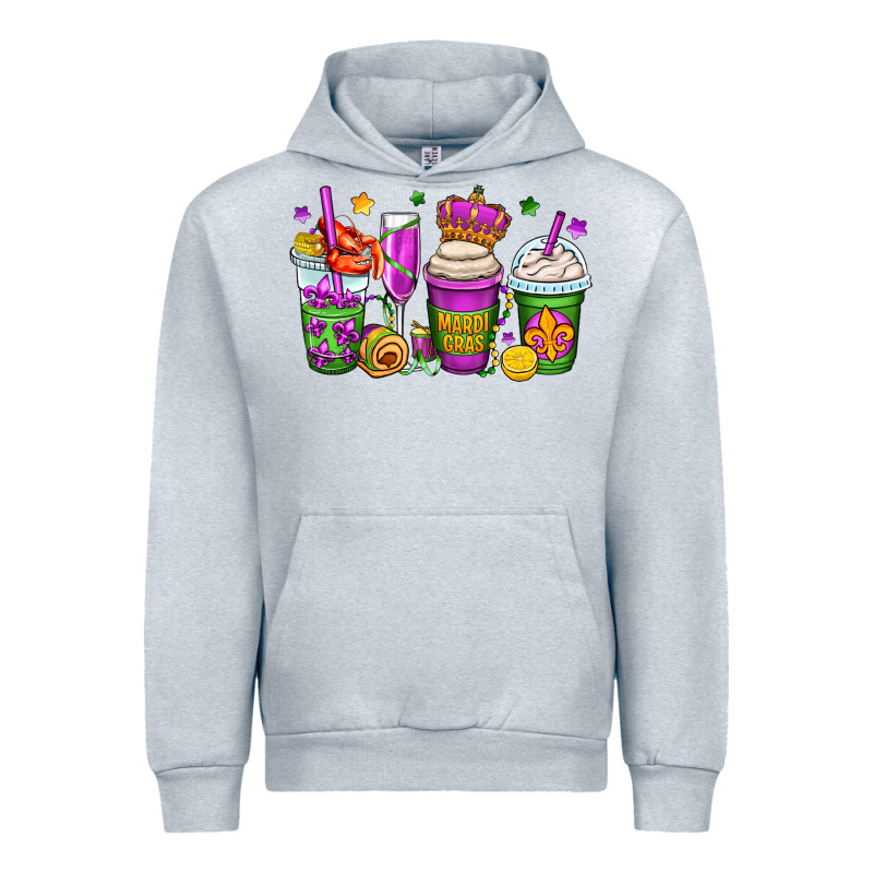 Mardi Gras Coffee Cups Urban Hoodie by OliviaCreatesArt | Teevron