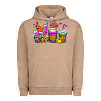 Pigment Burro mardi gras coffee cups Urban Hoodie - OliviaCreatesArt
