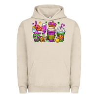 Pigment French Oak mardi gras coffee cups Urban Hoodie - OliviaCreatesArt