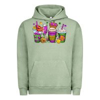 Pigment Oil Green mardi gras coffee cups Urban Hoodie - OliviaCreatesArt