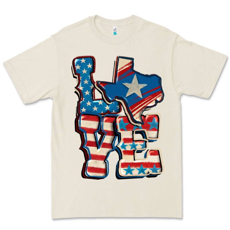 Love Texas  4th Of July Premium Tee by CowGirlArtShop | Teevron