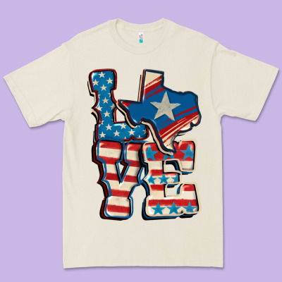 Love Texas  4th Of July Premium Tee Designed By Cowgirlartshop