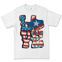 White Love Texas  4th of july Premium Tee - CowGirlArtShop