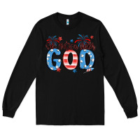 Black one nation under god Long Sleeve Tee - MaliasSmallBusiness