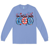 Colony Blue one nation under god Long Sleeve Tee - MaliasSmallBusiness