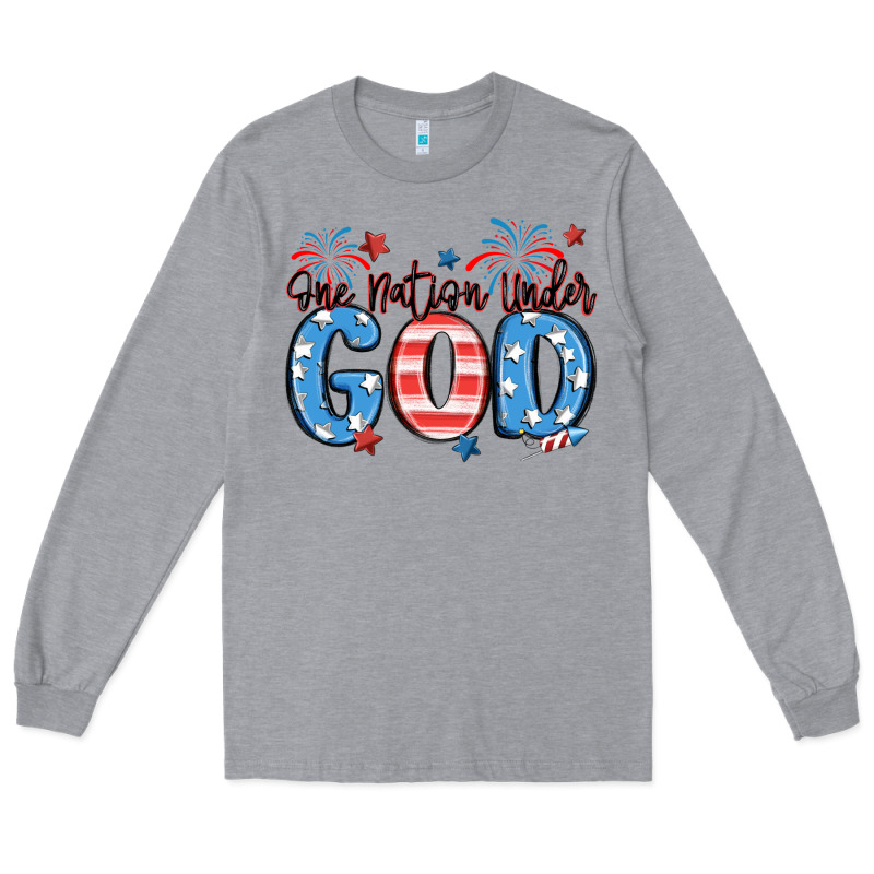 One Nation Under God Long Sleeve Tee by MaliasSmallBusiness | Teevron
