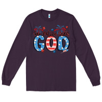 Plum one nation under god Long Sleeve Tee - MaliasSmallBusiness