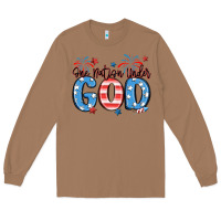 Toasted Coconut one nation under god Long Sleeve Tee - MaliasSmallBusiness