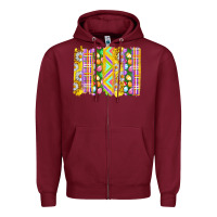 Burgundy Easter Brushstrokes Zipper Hoodie - BundleAndBundleShop