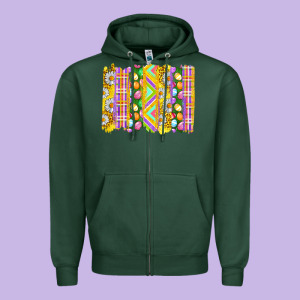 Easter Brushstrokes Zipper Hoodie Designed By Bundleandbundleshop