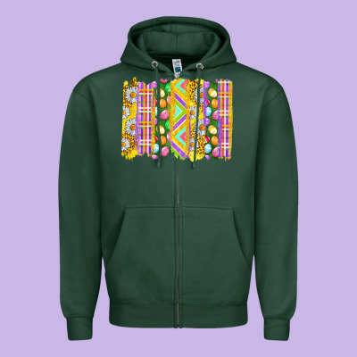 Easter Brushstrokes Zipper Hoodie Designed By Bundleandbundleshop