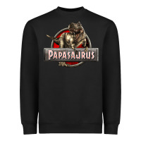 Black Papasaurus T-Rex Heavyweight Sweatshirt - LillyAllenDesigns