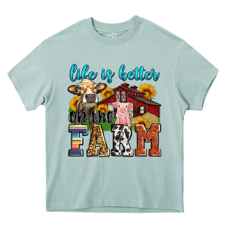 Life Is Better On The Farm Heavy Core Tee by Zillion Design Studio | Teevron