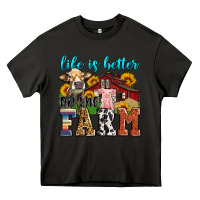 Asphalt life is better on the farm Heavy Core Tee - Zillion Design Studio