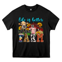 Black life is better on the farm Heavy Core Tee - Zillion Design Studio