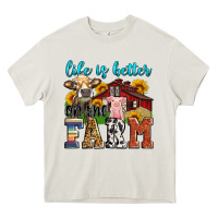 Cream life is better on the farm Heavy Core Tee - Zillion Design Studio
