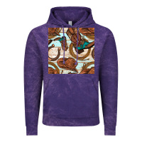 Cloud Purple cowboy western seamless pattern Vintage Hoodie - BundleAndBundleShop