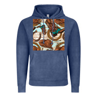 Vintage Denim cowboy western seamless pattern Vintage Hoodie - BundleAndBundleShop