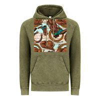 Vintage Olive cowboy western seamless pattern Vintage Hoodie - BundleAndBundleShop