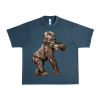 Midnight Navy Baby Gorilla Urban Heavy Tee - LillyAllenDesigns
