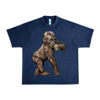 Navy Baby Gorilla Urban Heavy Tee - LillyAllenDesigns