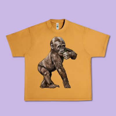 Baby Gorilla Urban Heavy Tee Designed By Lillyallendesigns