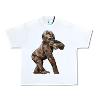 White Baby Gorilla Urban Heavy Tee - LillyAllenDesigns