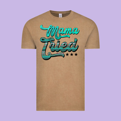 Mama Tried Aztec Turquoise Vintage Tee Designed By Adodesignshop