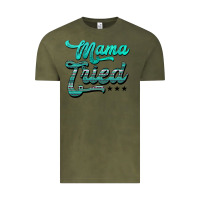 Vintage Olive mama tried aztec turquoise Vintage Tee - AdoDesignShop