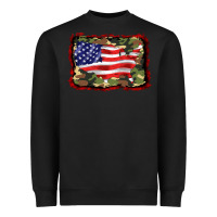 Black distressed american flag Heavyweight Sweatshirt - BarkalooDesign