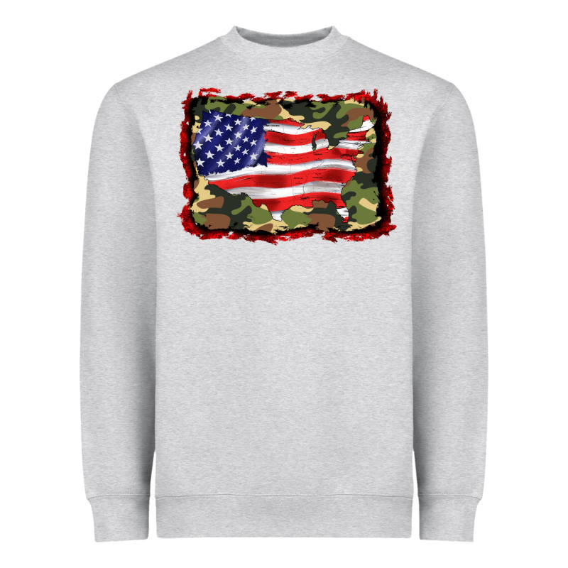 Distressed American Flag Heavyweight Sweatshirt by BarkalooDesign | Teevron