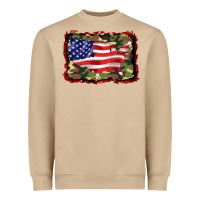 Mushroom distressed american flag Heavyweight Sweatshirt - BarkalooDesign