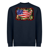 Navy distressed american flag Heavyweight Sweatshirt - BarkalooDesign