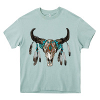 Arona boho bull skull Heavy Core Tee - RanaPortraitStore
