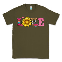 Army Green love sunflower valentines day Classic Tee - AdoDesignShop