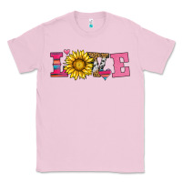 Bubblegum Pink love sunflower valentines day Classic Tee - AdoDesignShop