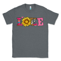 Charcoal Heather love sunflower valentines day Classic Tee - AdoDesignShop