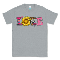 Heather Grey love sunflower valentines day Classic Tee - AdoDesignShop