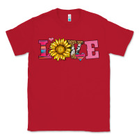 Red love sunflower valentines day Classic Tee - AdoDesignShop
