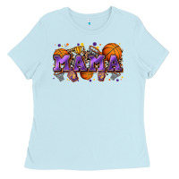 Baby Blue mama basketball Ladies Tee - Zillion Design Studio