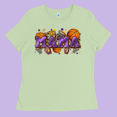 Mama Basketball Ladies Tee Designed By Zillion Design Studio