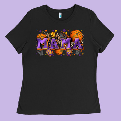 Mama Basketball Ladies Tee Designed By Zillion Design Studio